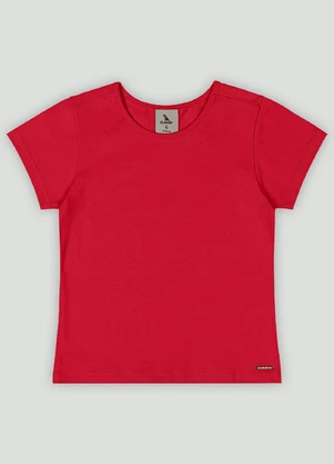 Blusa Básica Infantil em Cotton Quimby Vermelho - QUIMBY