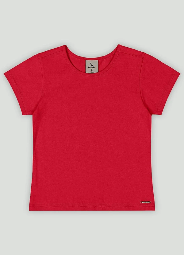 Quimby - Blusa Básica Infantil em Cotton Quimby Vermelho