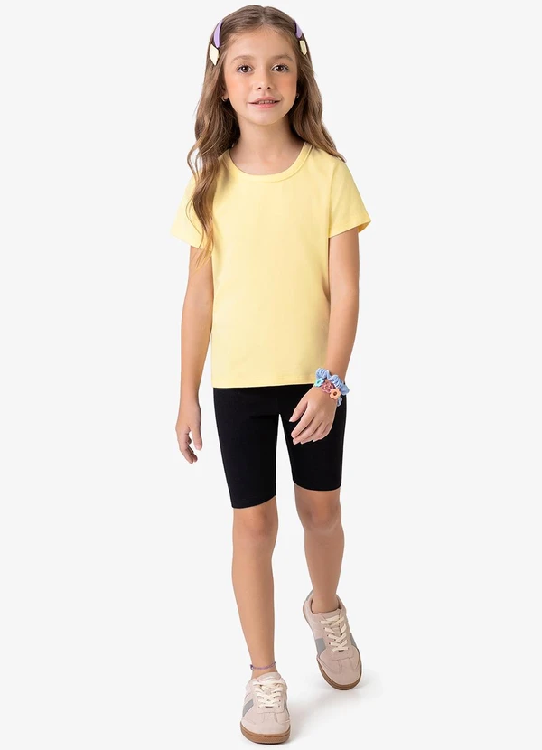 Rovi Kids - Blusa Básica Infantil Feminina Amarelo 3
