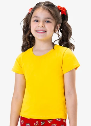 Rovi Kids - Blusa Básica Infantil Menina Amarelo - ROVI KIDS