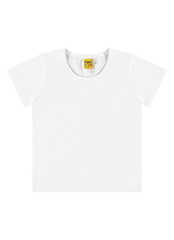 Rovi Kids - Blusa Básica Infantil Feminina Branco