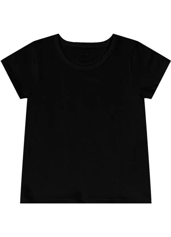 Rovi Kids - Blusa Básica Infantil Menina e Kids Preto