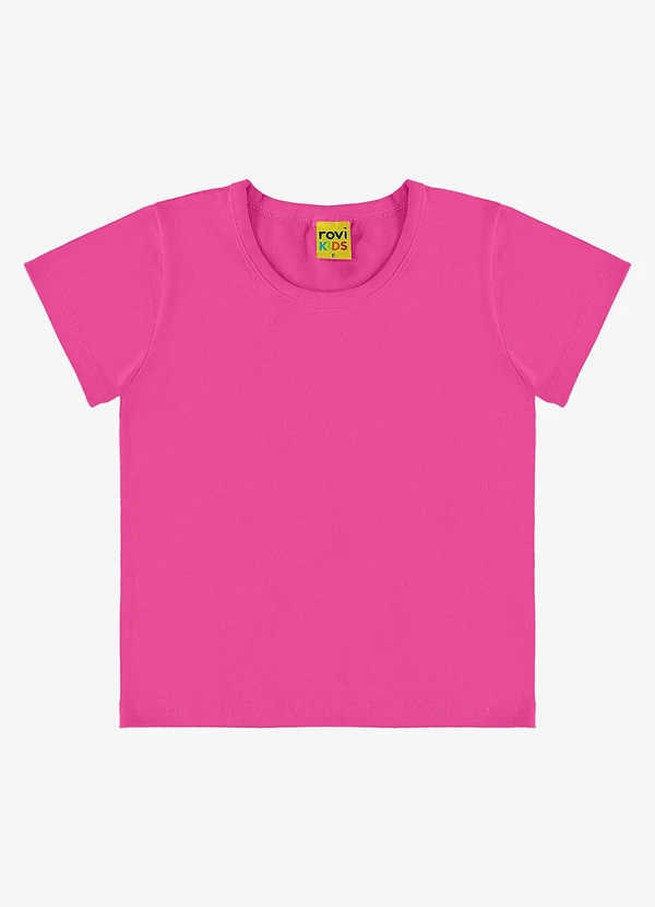 Rovi Kids - Blusa Básica Infantil Feminina Rosa