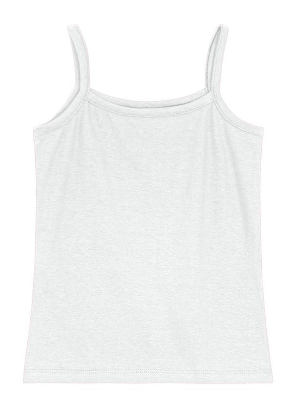 Brandili - Blusa Básica Infantil Menina Branco