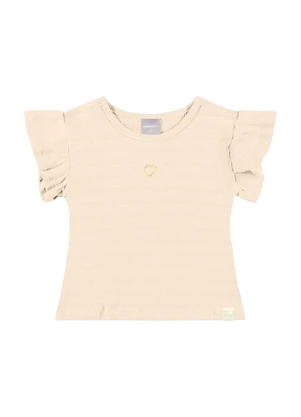Quimby - Blusa Básica Infantil para Menina Bege - QUIMBY