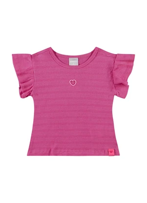 Quimby - Blusa Básica Infantil para Menina Rosa - QUIMBY