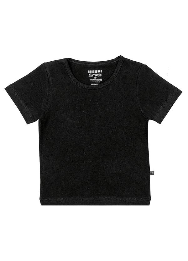 Soft Bonni - Blusa Basica Manga Curta Infantil Feminino Preto