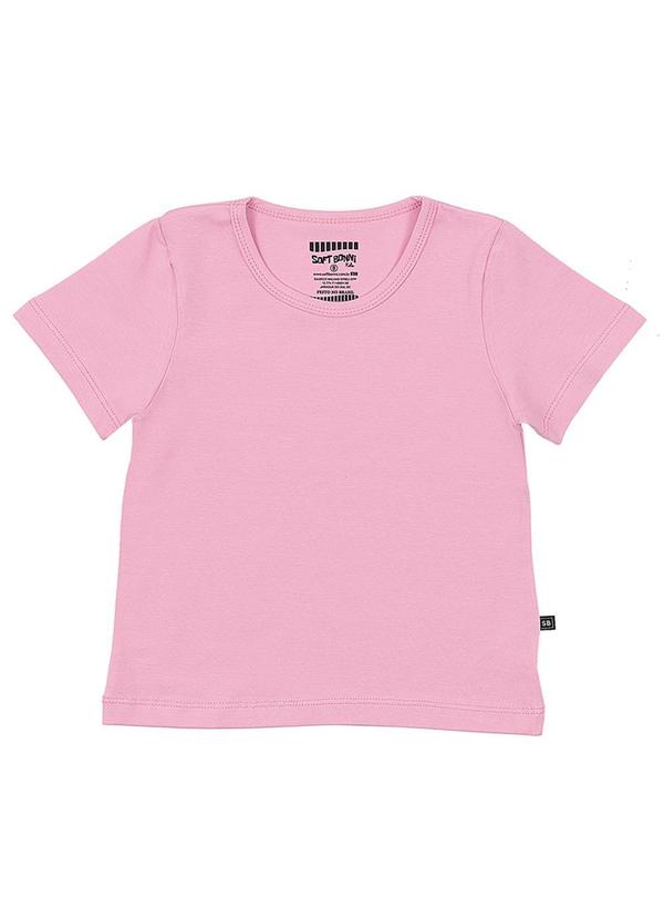 Soft Bonni - Blusa Basica Manga Curta Infantil Feminino Rosa 2