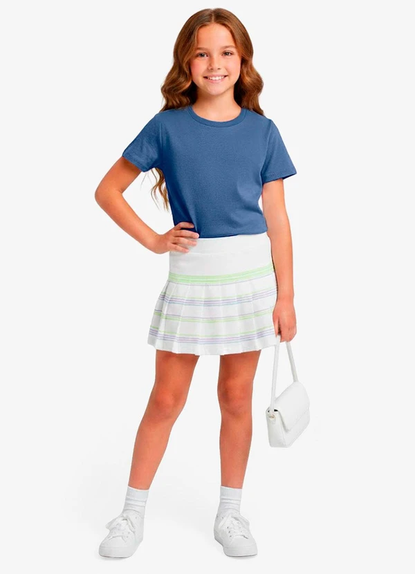 Rovitex - Blusa Básica Manga Curta Lisa Soletex Azul 3