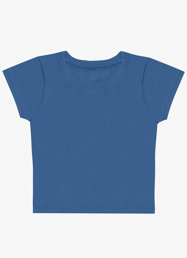Rovitex - Blusa Básica Manga Curta Lisa Soletex Azul 5