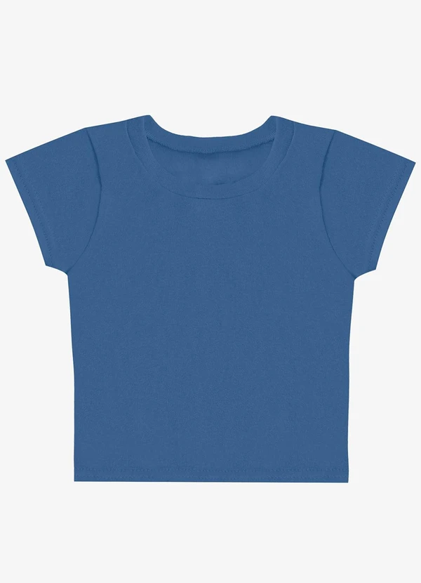 Rovitex - Blusa Básica Manga Curta Lisa Soletex Azul 5