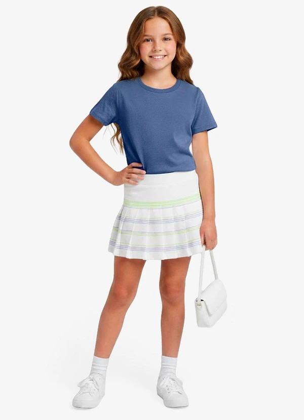 Rovitex - Blusa Básica Manga Curta Lisa Soletex Azul 3