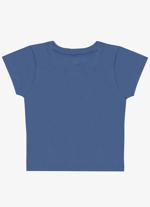 Rovitex - Blusa Básica Manga Curta Lisa Soletex Azul 5