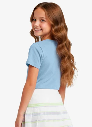 Rovitex - Blusa Básica Manga Curta Lisa Soletex Azul - ROVITEX