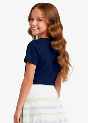 Rovitex - Blusa Básica Manga Curta Lisa Soletex Azul - ROVITEX