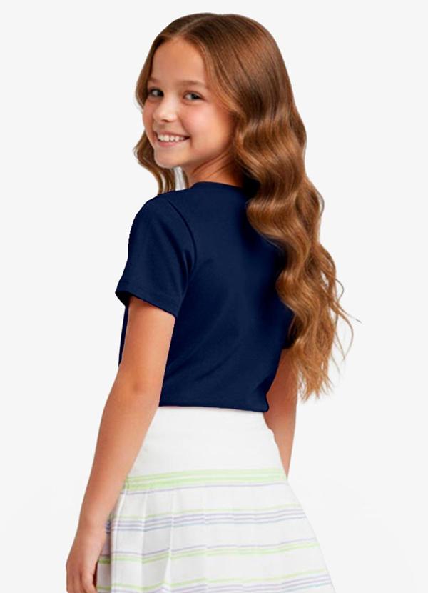 Rovitex - Blusa Básica Manga Curta Lisa Soletex Azul 2