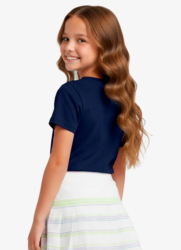 Rovitex - Blusa Básica Manga Curta Lisa Soletex Azul 2