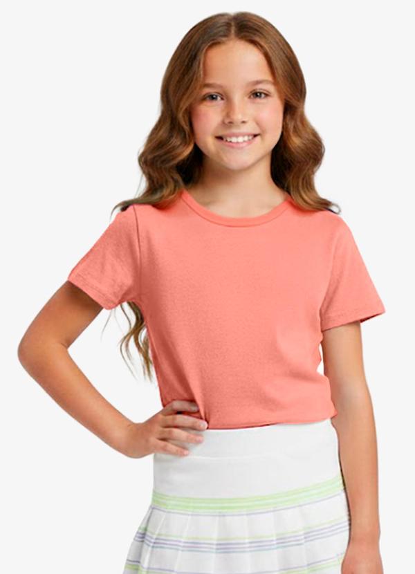 Rovitex - Blusa Básica Manga Curta Lisa Soletex Laranja 5