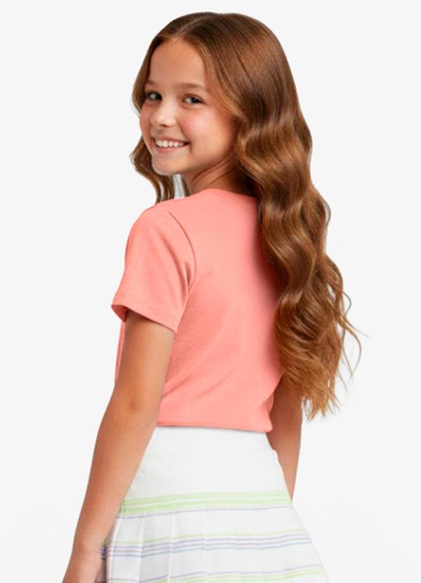 Rovitex - Blusa Básica Manga Curta Lisa Soletex Laranja 4