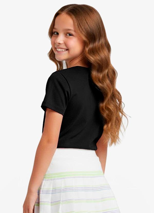 Rovitex - Blusa Básica Manga Curta Lisa Soletex Preto 2