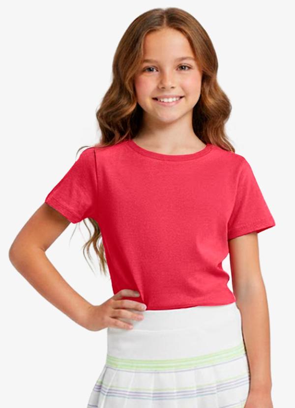 Rovitex - Blusa Básica Manga Curta Lisa Soletex Rosa