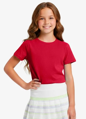 Rovitex - Blusa Básica Manga Curta Lisa Soletex Vermelho - ROVITEX