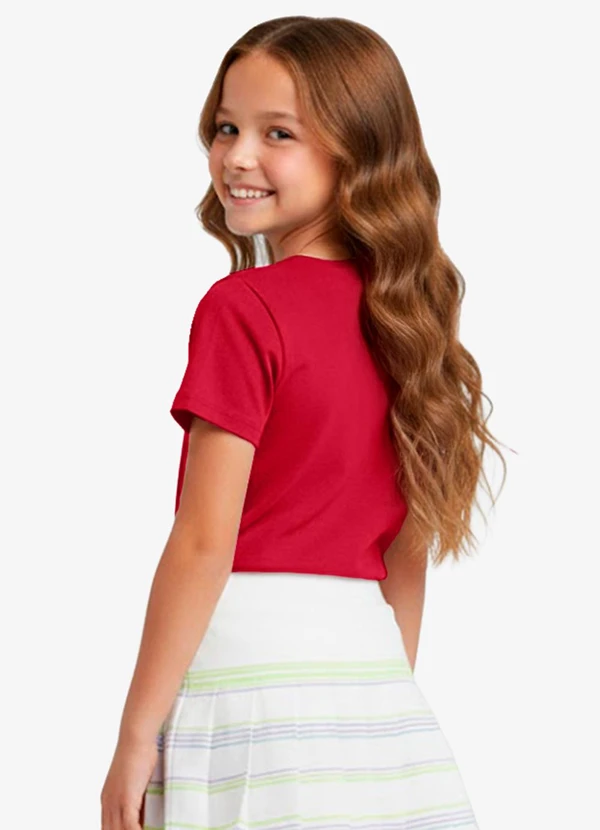 Rovitex - Blusa Básica Manga Curta Lisa Soletex Vermelho 2