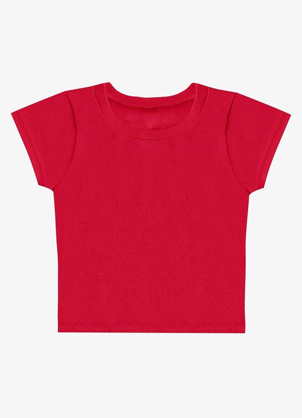 Rovitex - Blusa Básica Manga Curta Lisa Soletex Vermelho 5