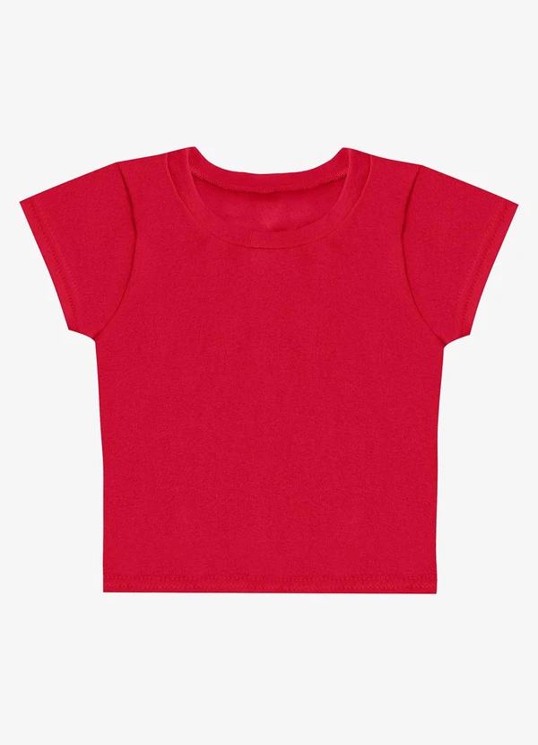Rovitex - Blusa Básica Manga Curta Lisa Soletex Vermelho 5