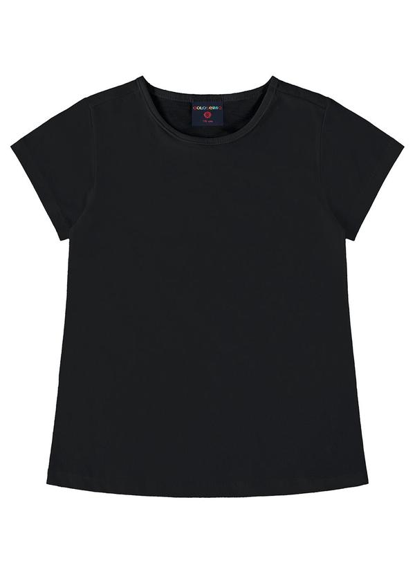 Guloseima - Blusa Básica Manga Curta Menina Preto