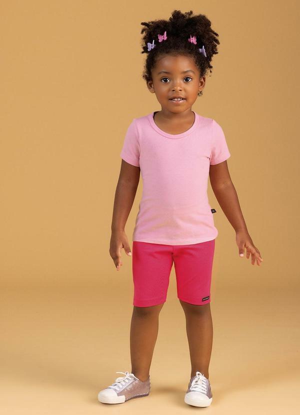 Soft Bonni - Blusa Basica Manga Curta Rosa