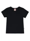 Brandili - Blusa Básica Menina de Cotton Rosa - variação: Preto