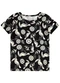 Malwee Kids - Blusa Básica Floral Rosa Magenta - variação: Preto