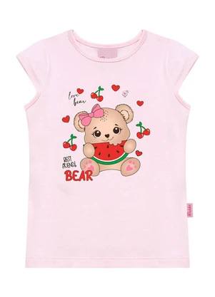 Duduka - Blusa Bebê Estampa Best Friend Bear  Rosa - DUDUKA