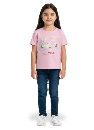 Malwee Kids - Blusa Bicicleta em Malha Rosa Claro - MALWEE KIDS