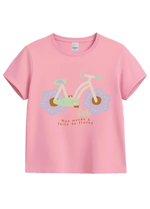 Malwee Kids - Blusa Bicicleta em Malha Rosa Claro - MALWEE KIDS