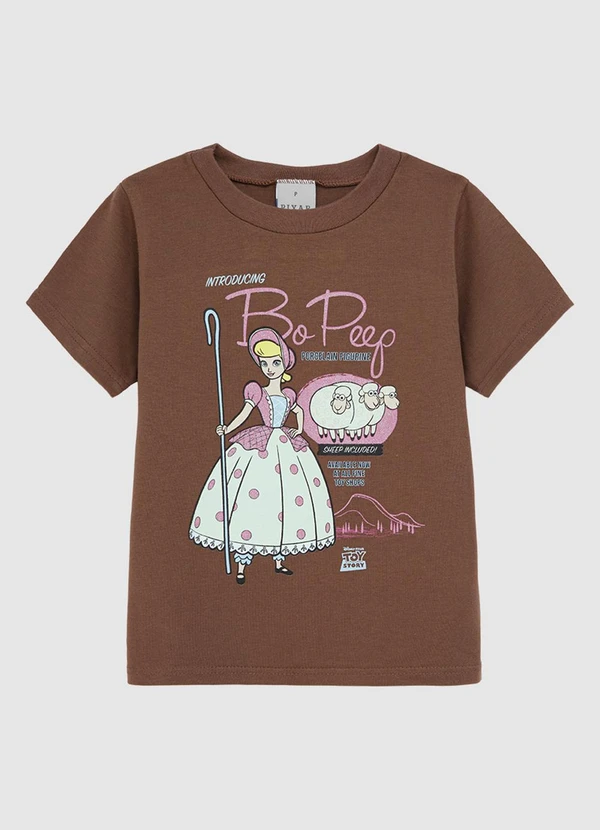 Malwee Kids - Blusa Bo Peep® em Malha Marrom