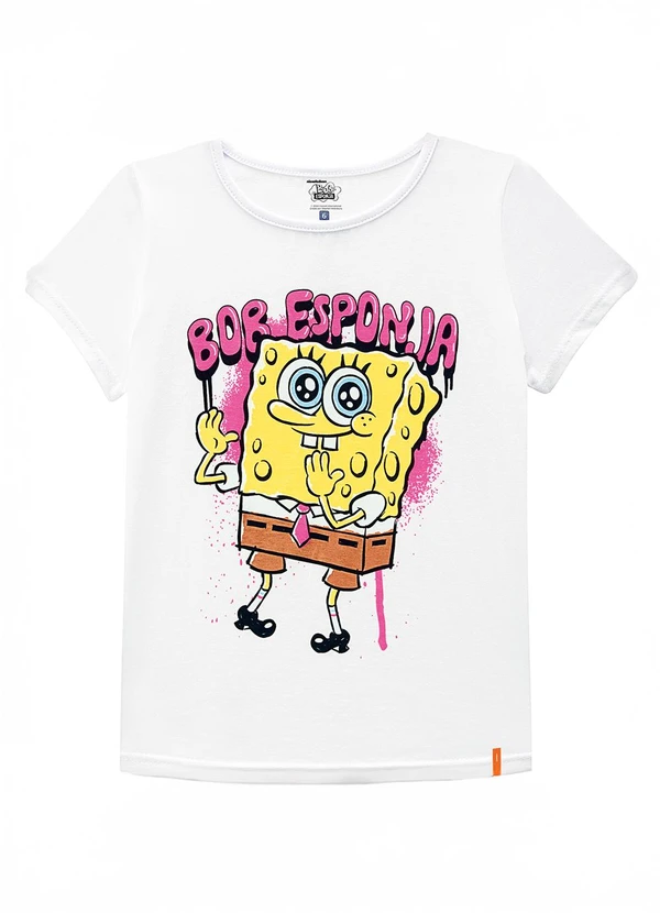 Malwee Kids - Blusa Bob Esponja® em Malha Branco 3