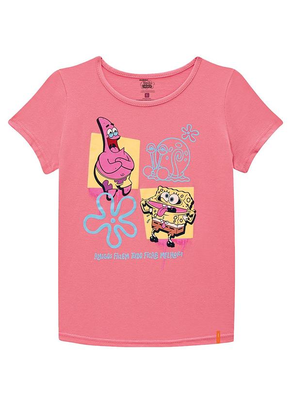Malwee Kids - Blusa Bob Esponja® & Patrick® Rosa