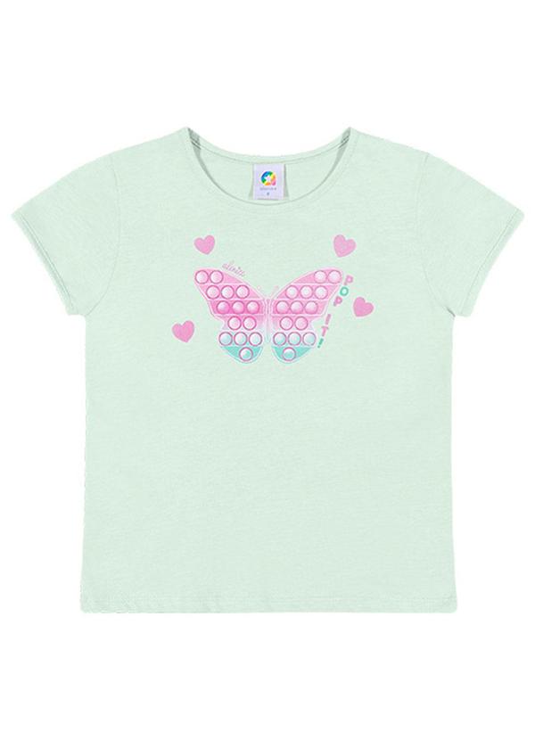 Alenice - Blusa Borboletinha Menina Verde 1