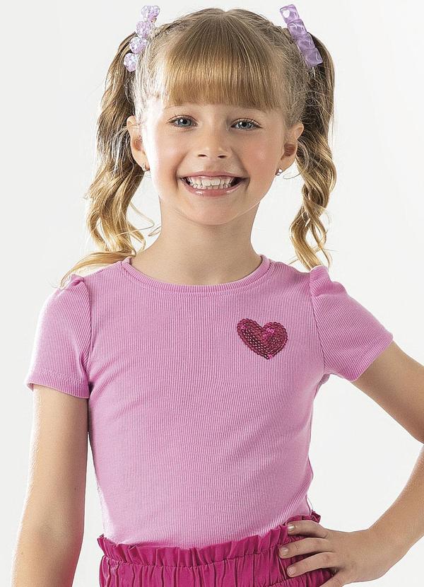 Cativa Kids - Blusa Bordado de Lantejoulas Rosa