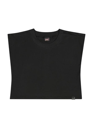 Gloss - Blusa Box Básica em Meia Malha Juvenil Preto - GLOSS