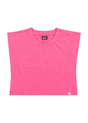 Gloss - Blusa Box Básica em Meia Malha Juvenil Rosa - GLOSS