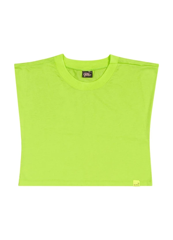 Gloss - Blusa Box Básica em Meia Malha Juvenil Verde