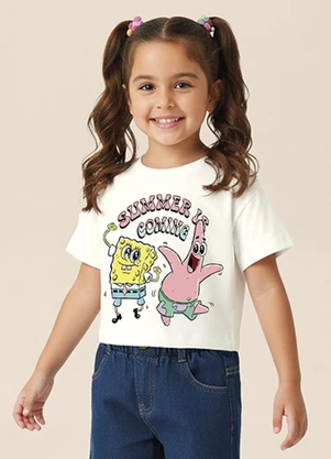 Malwee Kids - Blusa Box Bob Esponja & Patrick® Off White - MALWEE KIDS