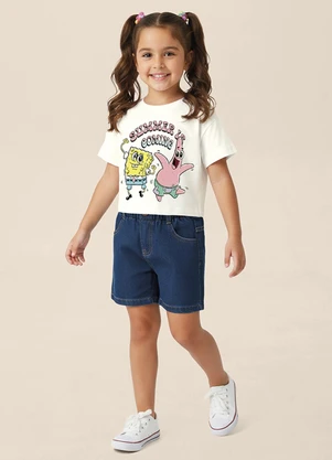 Malwee Kids - Blusa Box Bob Esponja & Patrick® Off White - MALWEE KIDS