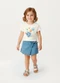 Carinhoso - Blusa Box Floral com Strass Off White - variação: Off White