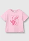 Carinhoso - Blusa Box Floral com Strass Rosa - variação: Rosa