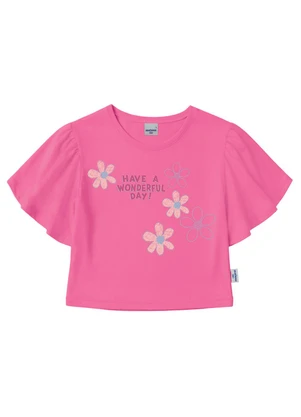 Malwee Kids - Blusa Box Have a Wonderful Day Rosa Escuro - MALWEE KIDS