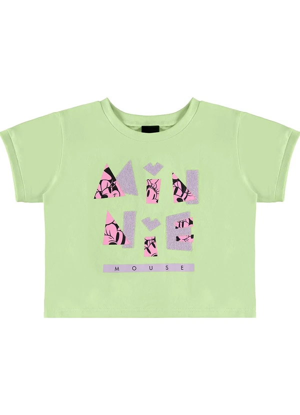 Malwee Kids - Blusa Box Minnie Mouse Menina Verde Claro
